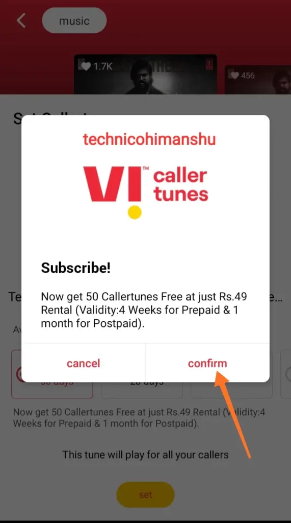 How To Set Caller Tune In Vi