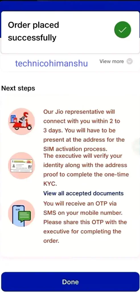 jio postpaid sim home delivery 1