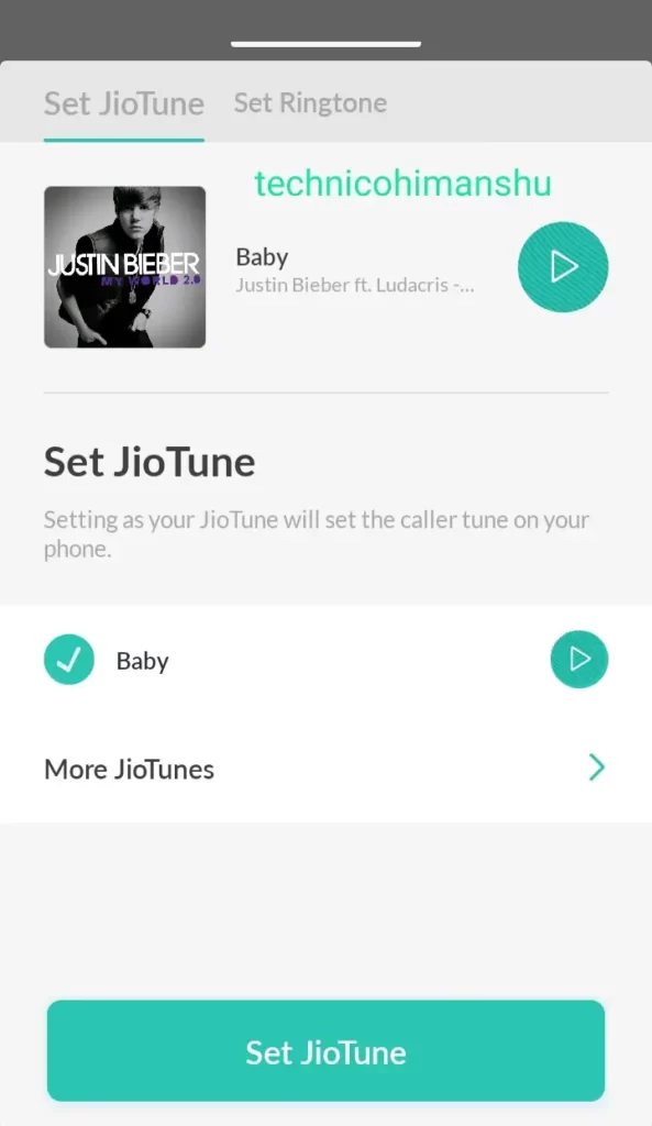 set jiotune jio saavn app