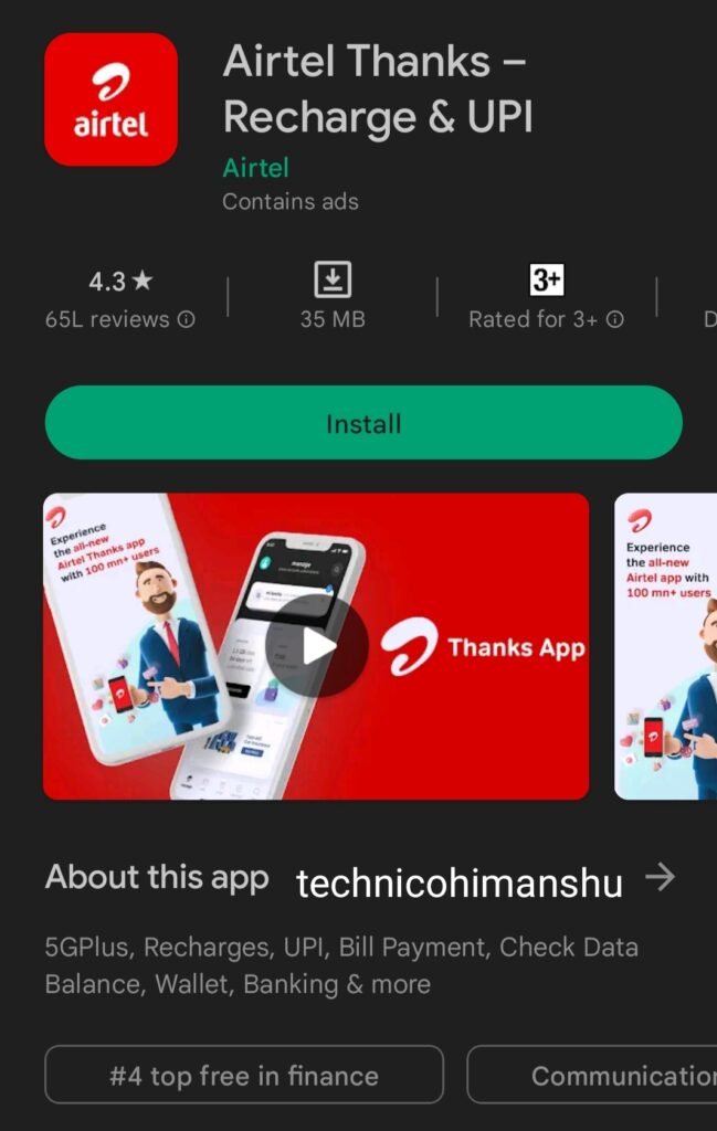 airtel thanks app