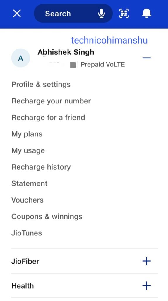 my jio app jio number