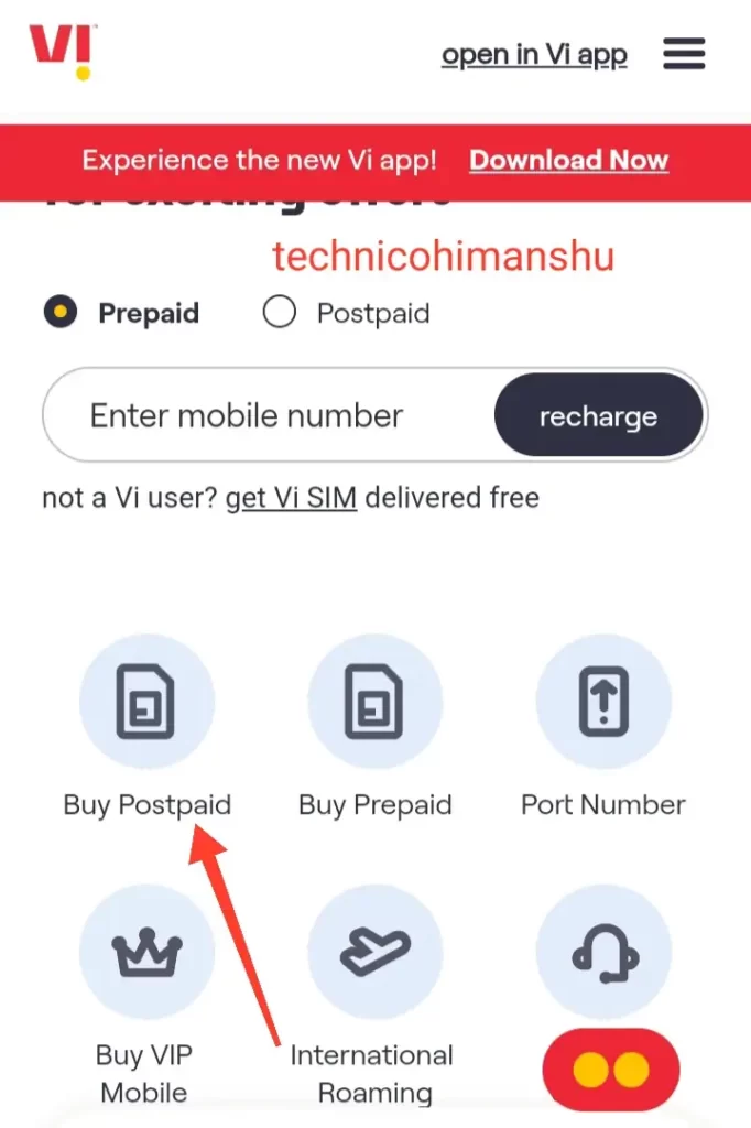 Online Vi Prepaid SIM to Postpaid कैसे Convert करें ?